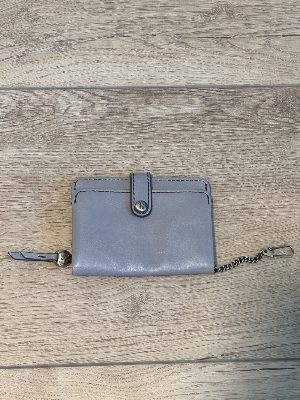 HOBO Gray Leather Card Holder
